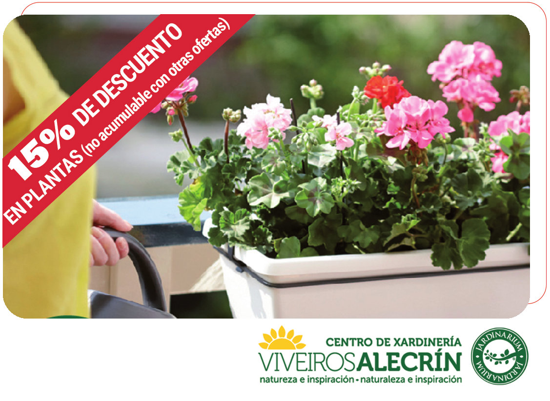 15% de descuento en plantas con Viveiros Alecrín 